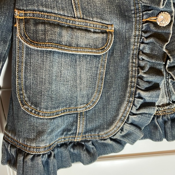 Vintage womens Boho faded ruffled jean pocket jacket EUC - Picture 8 of 13